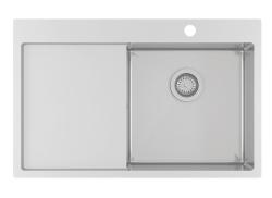 Ausmann Oder Blue pia de aço inoxidável 78x50cm para instalação embutida e sobreposta com escorredor 1208957121