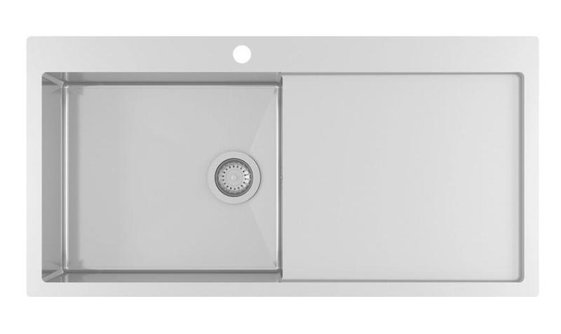 Ausmann Oder Blue grande pia de aço inoxidável 100x51cm montagem nivelada e de superfície com escorredor 1208957124