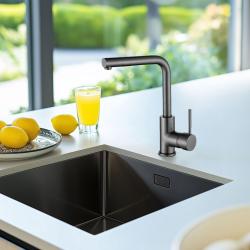 Ausmann Lavea torneira de cozinha antracite PVD gun metal com bico giratório 1208957134