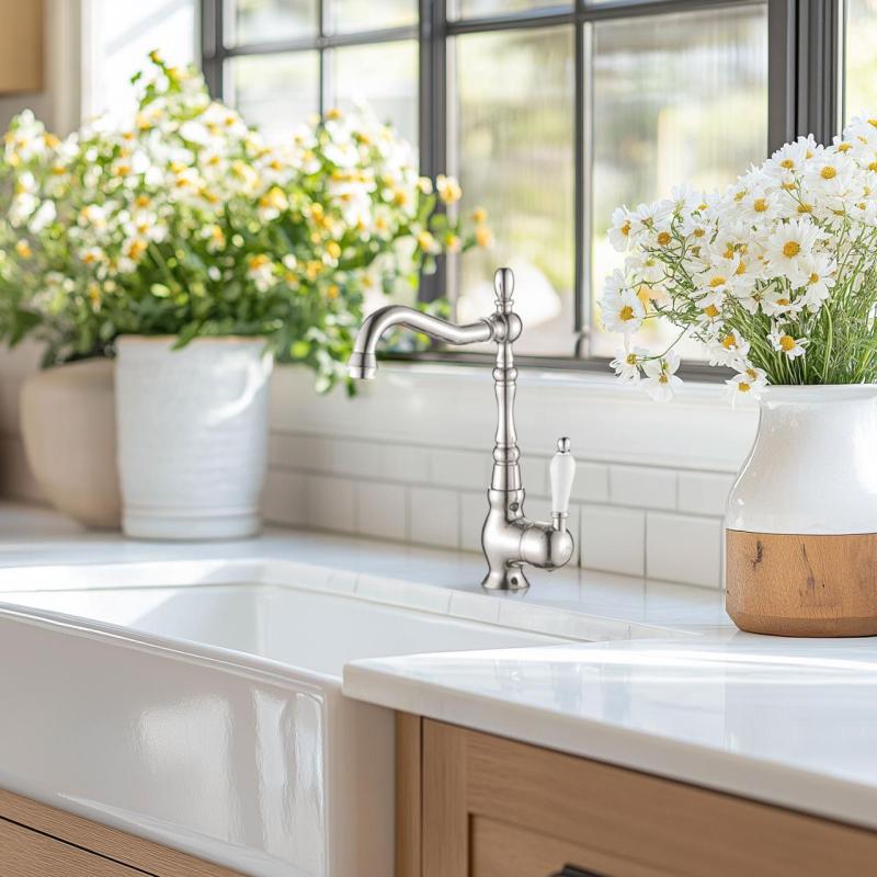 Misturado de cozinha clássico AquaTrimo Vivaldi cromado com bica giratória 21VV7371CM