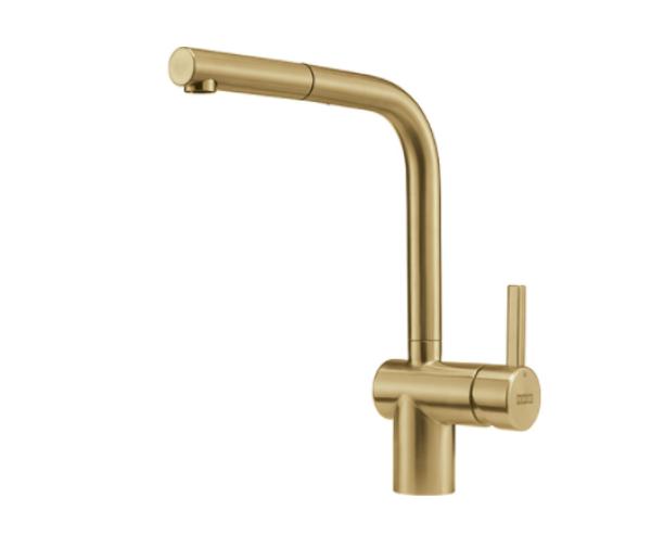 Torneira de Cozinha Dourada Franke Atlas Neo com Bica Extensível pvd gold 115.0681.242