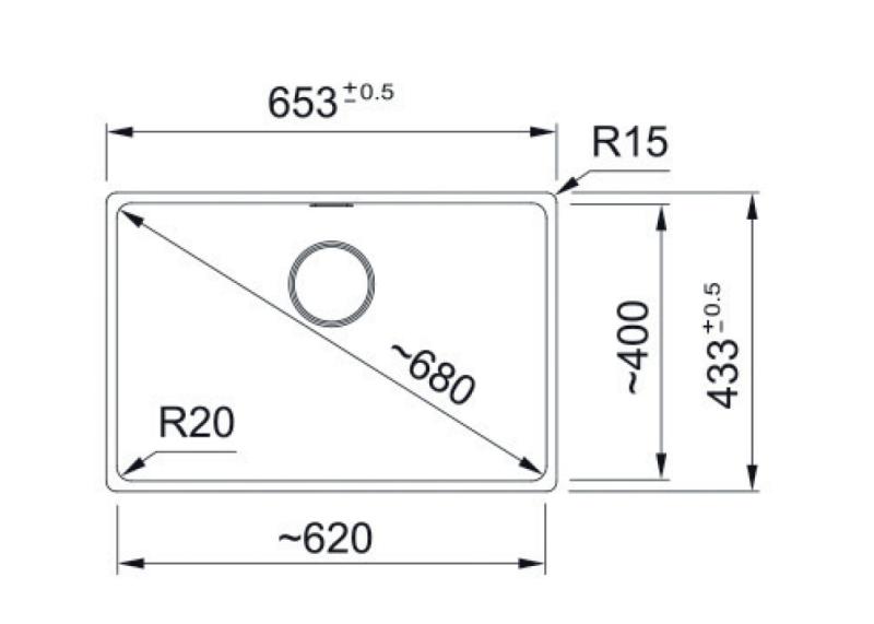 Franke Maris MRG 210 / 110-62 Edição preta de Fragranite pia embutida preta mate