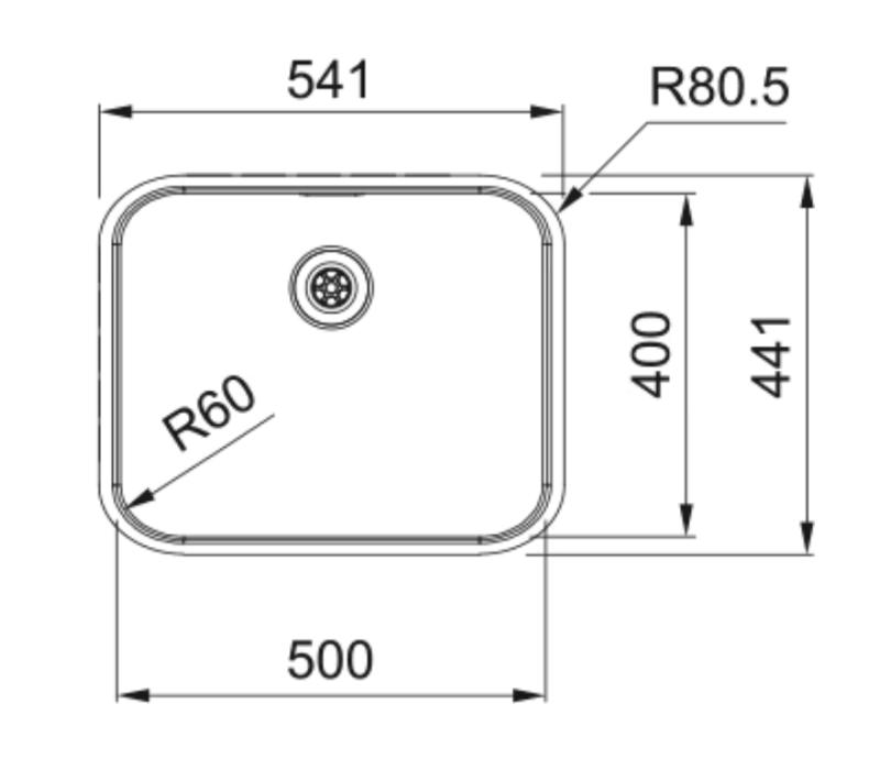 Franke Smart SRX 210.50 T pia de aço inoxidável 50x40 instalação nivelada 127.0688.777