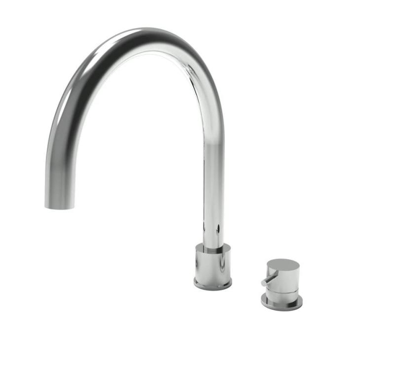 Waterevolution Flow torneira de cozinha de 2 furos preto fosco T151PR