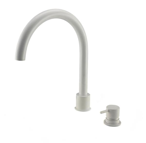 Waterevolution Flow misturador de cozinha de 2 furos, branco fosco, T151BR