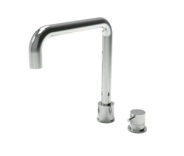 Waterevolution Flow misturador de cozinha de 2 furos em aço inoxidável T151HIE