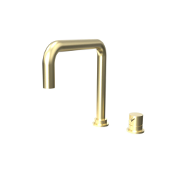 Waterevolution Flow misturador de cozinha de 2 furos em ouro escovado PVD T151HWGE