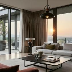 Decor Mees lâmpada pendente de metal preto com fixação de cúpula em forma de lâmpada de querosene 2363