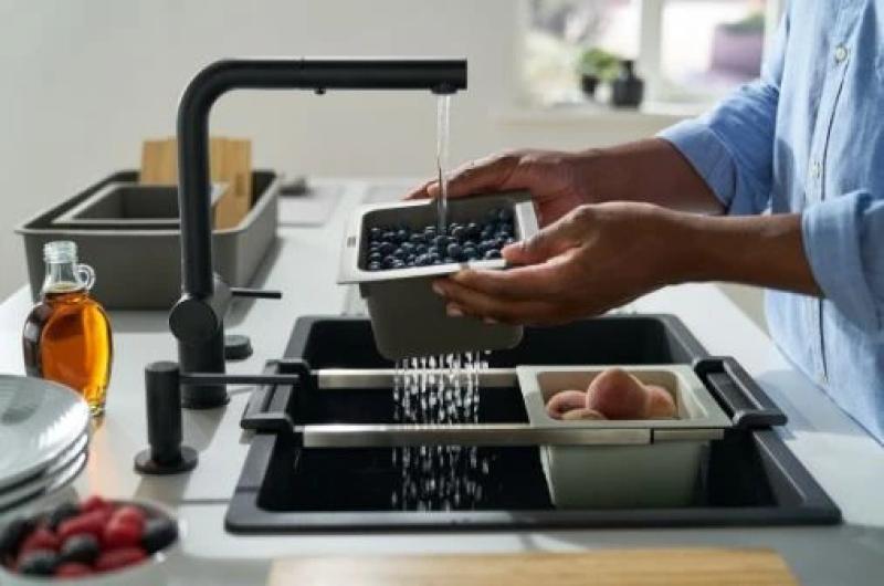 Franke Conjunto de acessórios universais all in set 4, tábua de corte, recipiente, tapete de escorrimento e recipiente de armazenamento 112.0655.488