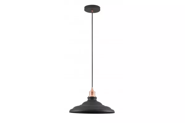 Decoração Loret luminária pendente preta atemporal diâmetro de 34,8 cm 9721