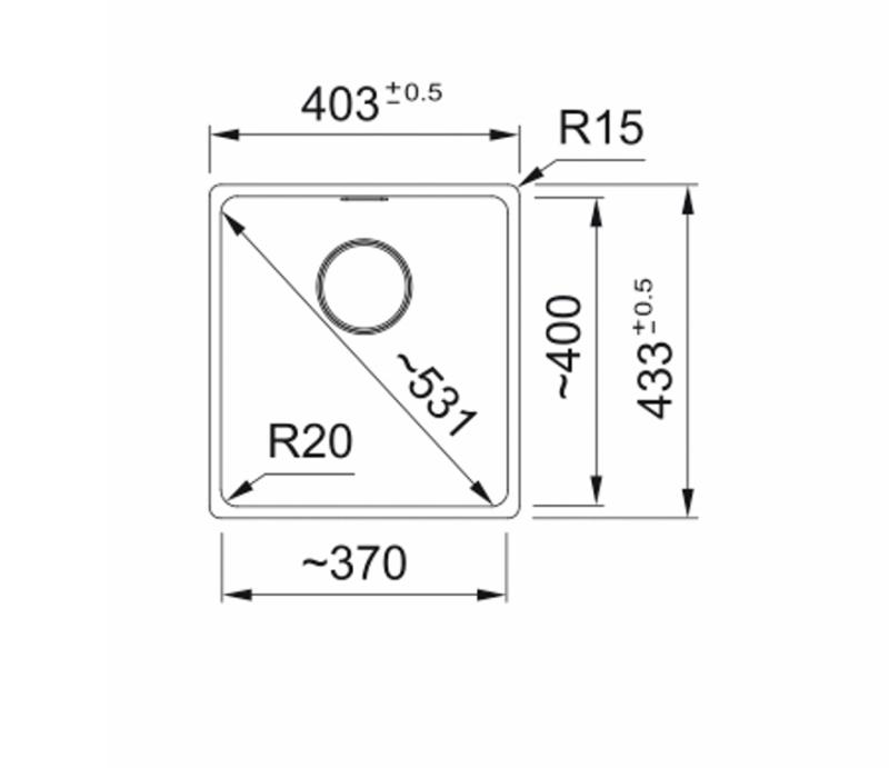 Franke Maris MRG 110-37 Fragranite edição preta pia de submontagem preta fosca