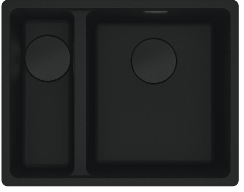 Franke Maris MRG 160-34-15 Edição preta de granito fosco, pia de embutir grande à direita