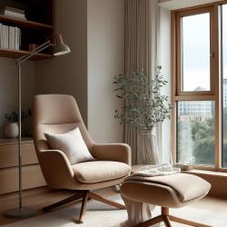 Luminária de chão cinza Decor Artemia com braço longo de metal, diâmetro de 16,5 cm, 2300