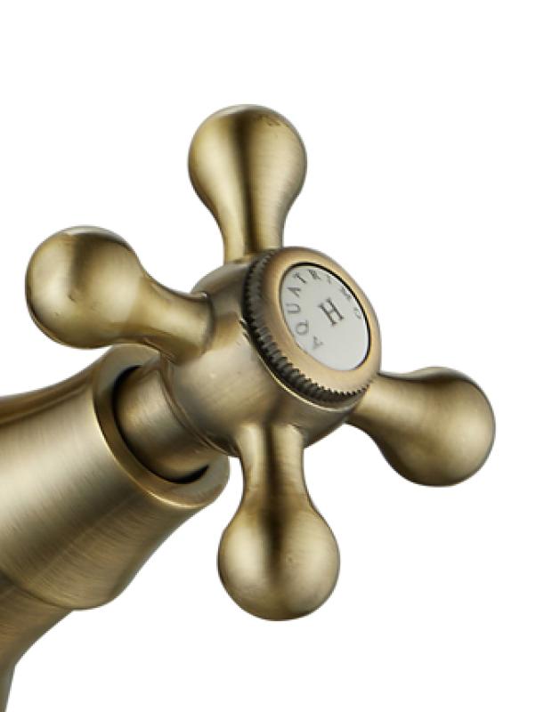 AquaTrimo Windsor torneira de cozinha clássica nostálgica com bica redonda bronze 21WS7652BN