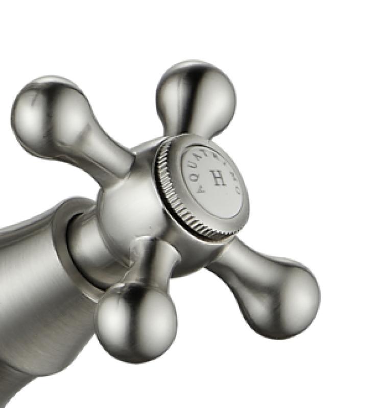 AquaTrimo Windsor Torneira de Cozinha Clássica Nostálgica de 2 Furos com Bica Angular em Aço Inoxidável 21WS7653NM