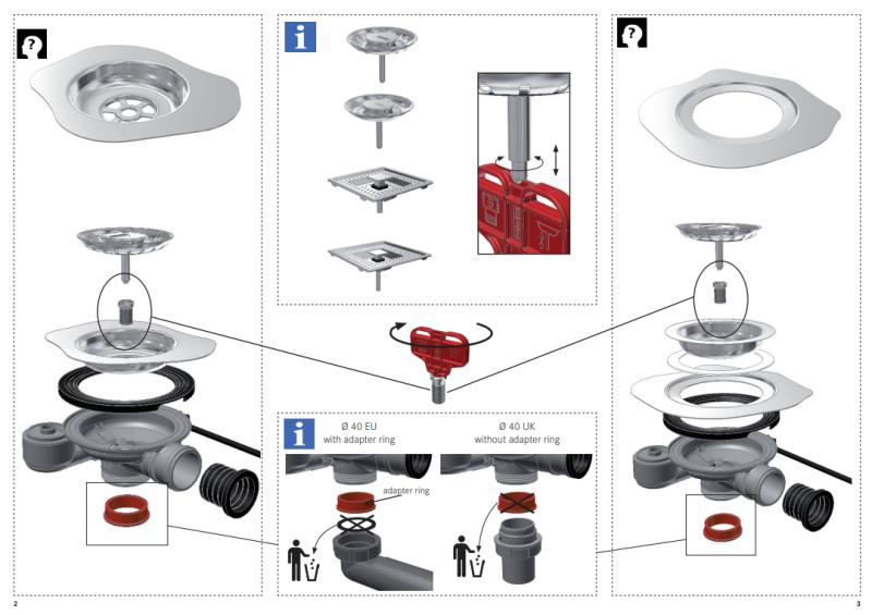 Franke conjunto de drenagem para pias com um escoamento integrado (turbo) com esvaziamento automático e botão de pressão em aço inoxidável 1208957709.