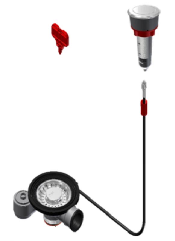 Franke conjunto de drenagem para pias com um escoamento integrado (turbo) com esvaziamento automático e botão de pressão em aço inoxidável 1208957709.