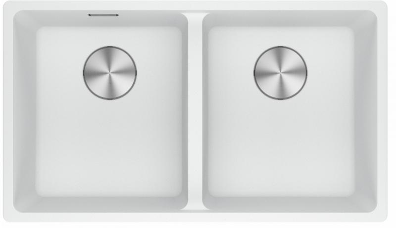 Franke Maris MRG 220-35-35 Fragranite Polar white pia dupla de embutir