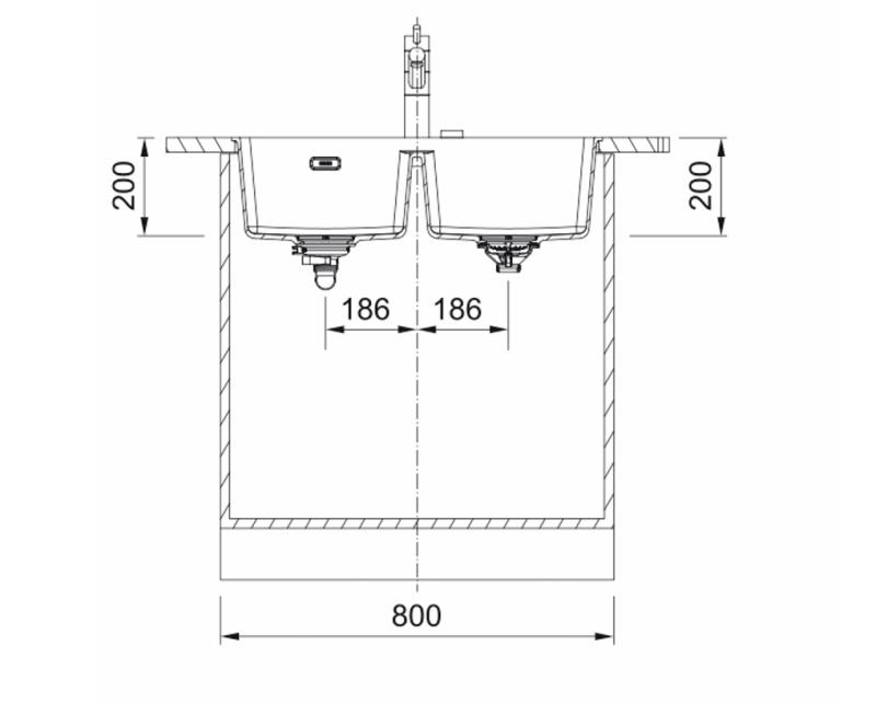 Franke Maris MRG 220-35-35 Fragranite Pedra cinza pia dupla de embutir