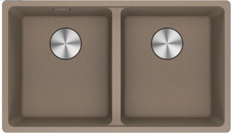 Franke Maris MRG 220-35-35 Fragranite Oyster pia dupla de embutir