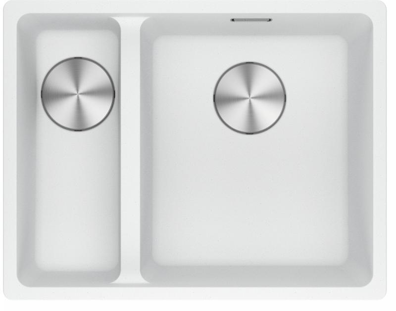 Franke Maris MRG 160-34-15 Fragranite Polar white pia Bacia Direita embutida