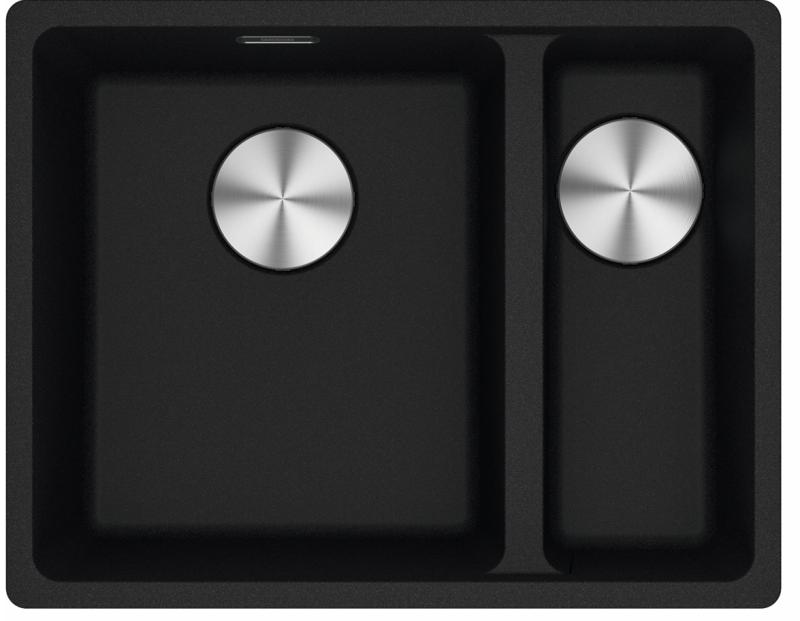 Franke Maris MRG 260-34-15 Fragranite Matt preto pia Pia à esquerda para embutir