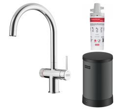 Franke Maris water hub 4L boiler 3-1 com torneira mecânica de água fervente Twist cromada 160.0705.687