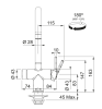 Franke Maris boiler 3-1 met Touch kokend water kraan mat zwart met waterhub mengset inclusief filter 1208957949