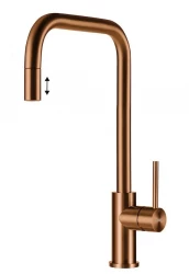 Lorreine Royal Spey Copper PVD torneira de cozinha de aço inoxidável com bica extensível SPEY-COPPER