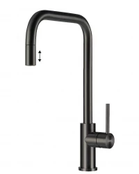 Lorreine Royal Spey Gun Metal PVD antracite aço inoxidável torneira de cozinha com bica extensível SPEY-GUNMETAL