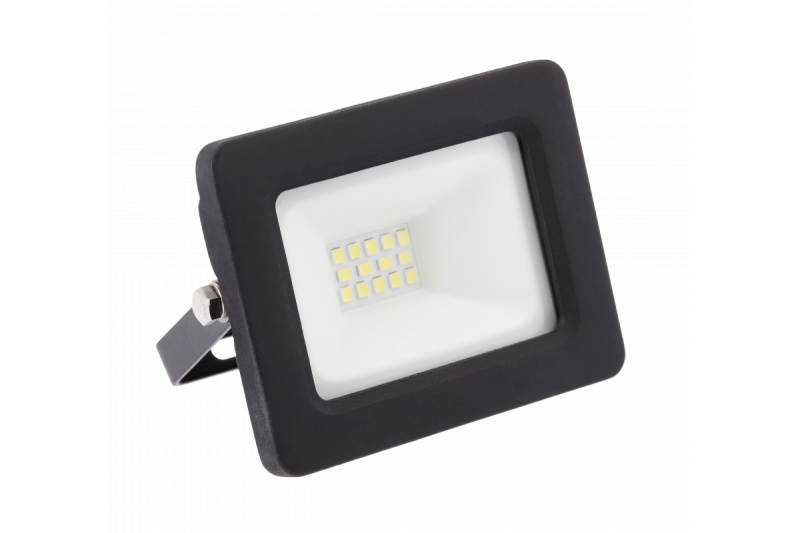 Holofote LED G-TECH 10W, 800lm AC220-240V, 50/60 Hz, PF>0,9, RA>80, IP65, 120°, 6400K, preto 1208959184
