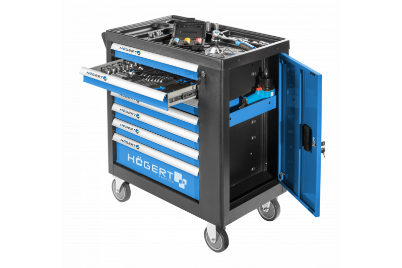 Hoegert Caixa de ferramentas com 7 gavetas e porta lateral. 1208962009