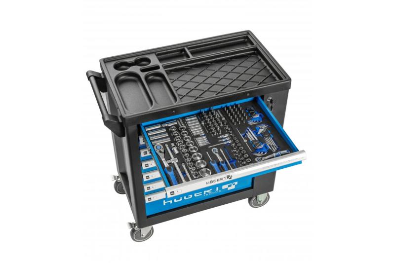 Hoegert caixa de ferramentas de 7 gavetas com uma porta lateral com acessórios 544 peças. 1208962010