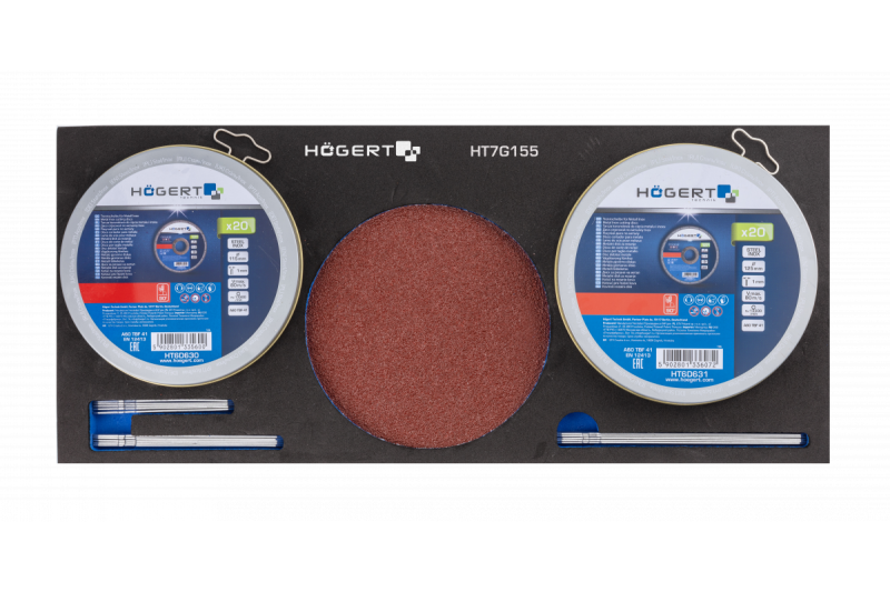 Conjunto Hoegert de discos de corte para metal e aço inoxidável, 60 peças. 1208962062