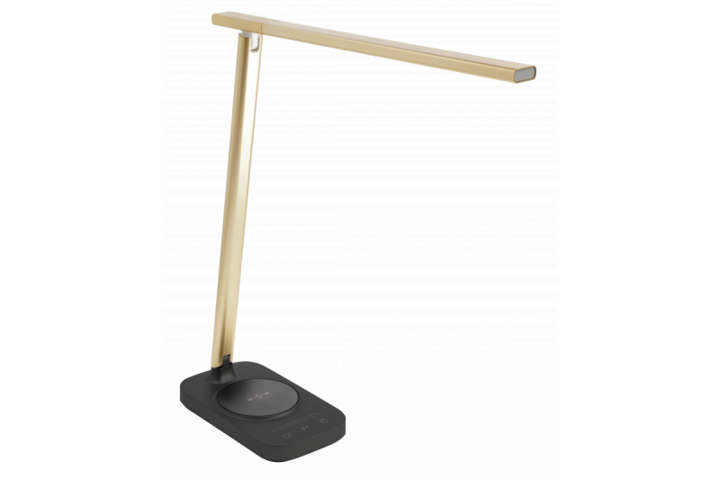 Bureau-lamp Decor Bressi 8W 450lm AC220-240V 3-CCT Carregamento Sem Fio USB PF>0,5 RA>80 Preto / Ouro 1208962479