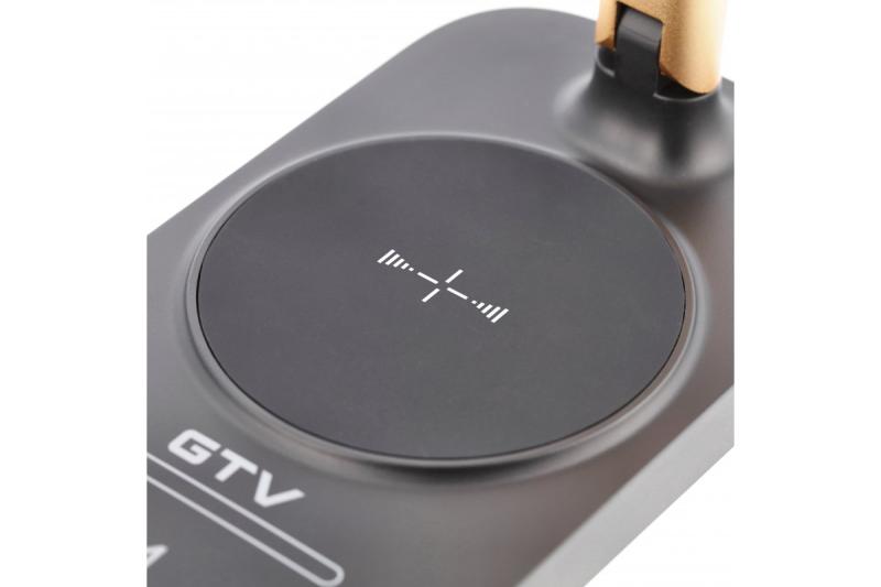 Bureau-lamp Decor Bressi 8W 450lm AC220-240V 3-CCT Carregamento Sem Fio USB PF>0,5 RA>80 Preto / Ouro 1208962479