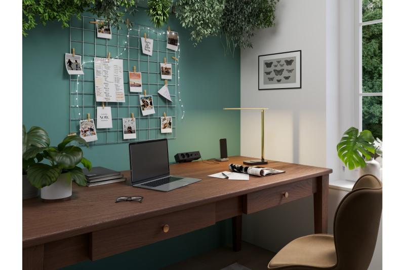 Bureau-lamp Decor Bressi 8W 450lm AC220-240V 3-CCT Carregamento Sem Fio USB PF>0,5 RA>80 Preto / Ouro 1208962479