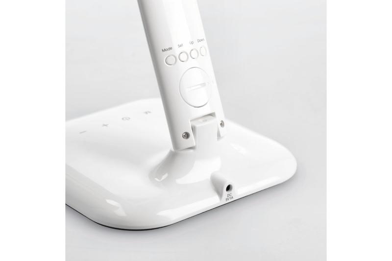 Luminária de Mesa Decorativa GALACTIC LED 5W 240lm AC220-240V 50/60Hz com cores ajustáveis (3000K 4000K 6000K), calendário, alarme, termômetro, carcaça branca. 1208962484