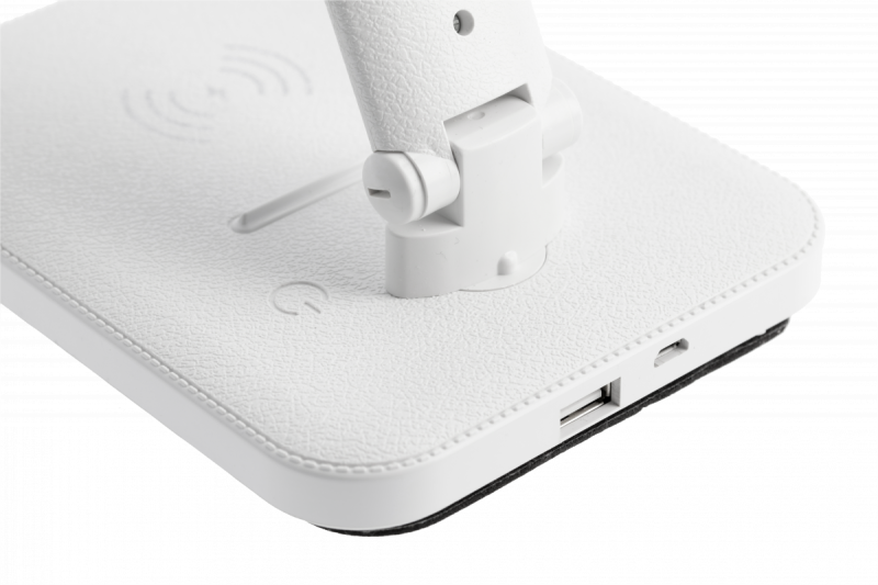 Decor IZUKA LED candeeiro de mesa 6W 400lm AC220-240V 50/60Hz CCT carregador indutivo branco. 1208962496