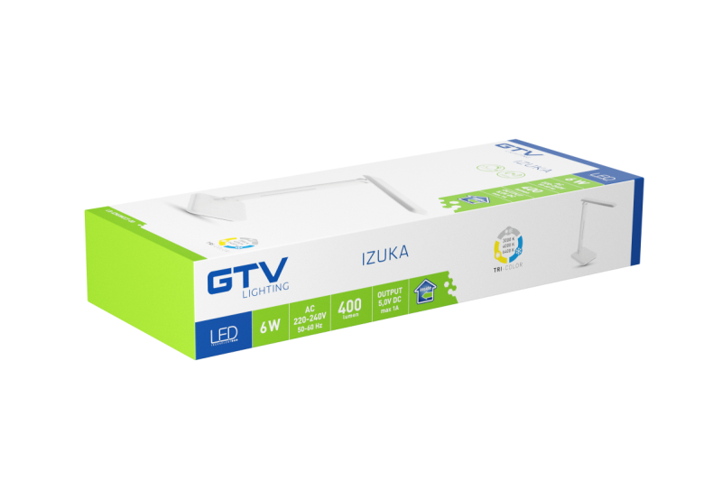 Decor IZUKA LED candeeiro de mesa 6W 400lm AC220-240V 50/60Hz CCT carregador indutivo branco. 1208962496