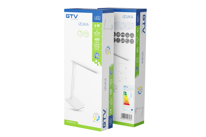 Decor IZUKA LED candeeiro de mesa 6W 400lm AC220-240V 50/60Hz CCT carregador indutivo branco. 1208962496