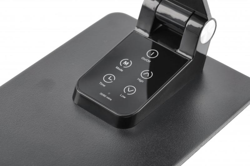 Lâmpada de Mesa Decorativa Loneos 12W 700lm AC220-240V 3-CCT Dimerizável em 5 Etapas RA>80 USB Preta 1208962502