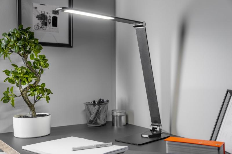 Lâmpada de Mesa Decorativa Loneos 12W 700lm AC220-240V 3-CCT Dimerizável em 5 Etapas RA>80 USB Preta 1208962502