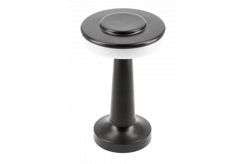 Lâmpada de Mesa Decor Monum 3W 200lm DC 5V 1A 3000 K 3 graus. Regulável com bateria de 1800 mAh, preto. 1208962504