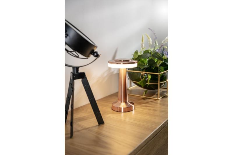 Luminária de mesa Decor Monum 3W 200lm DC 5V 1A 3000 K 3 peças Dimerizável bateria 1800 mAh cobre. 1208962506