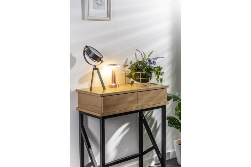 Luminária de mesa Decor Monum 3W 200lm DC 5V 1A 3000 K 3 peças Dimerizável bateria 1800 mAh cobre. 1208962506