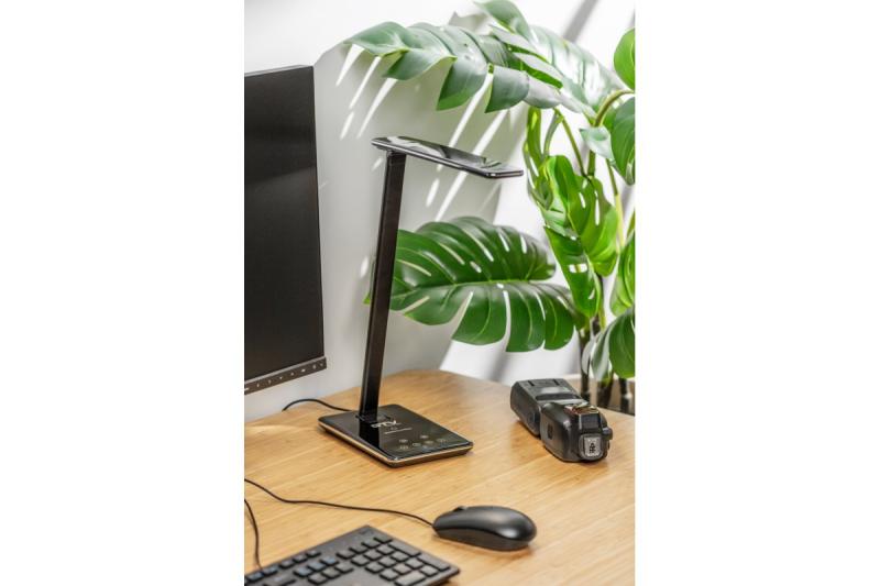 Lâmpada de Mesa Decorativa Tritton 6W 340lm AC220-240V 4-CCT Carregamento Sem Fio USB PF>0,5 RA>80 preto 1208962518