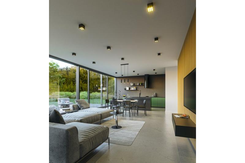 Armatura LED Decorativa ARTEMIDA 20W 1920lm AC220-240V 50/60 Hz PF>0,9 Ra≥80 IP20 IK08 4000K 38° quadrada preta. 1208962642