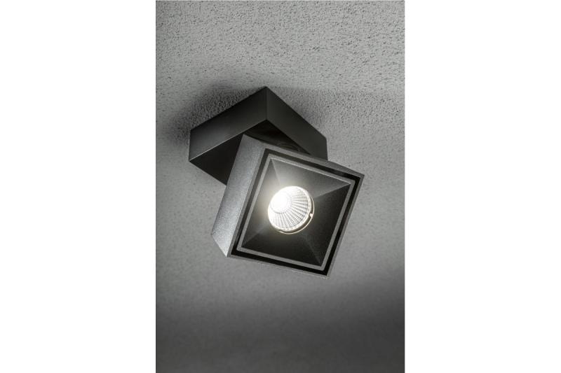 Luminária LED Decor BIANCO 8W 680lm AC220-240V 50/60 Hz PF>0,9 Ra≥80 IP20 IK06 36° 4000K quadrado preto. 1208962670
