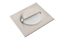 Luminária de escada LED Decor ESCADA KB DC12V com capa quadrada de vidro fosco 0,8W 70lm 4000K inox com cabo de 150cm.